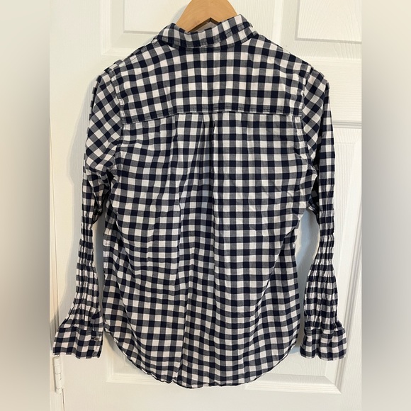 J Crew Medium womans button up checker shirt - Picture 6 of 6